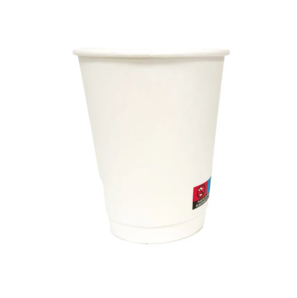 12oz white recyclable take away cup