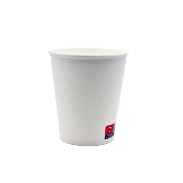 8oz white recyclable take away cup