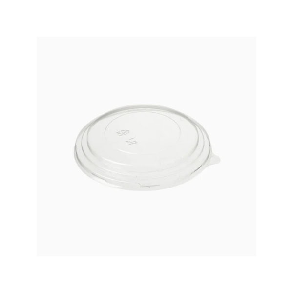 This image contains a clear plastic recyclable lid intended for a 900ml and 1300ml squat kraft container sold seperately.