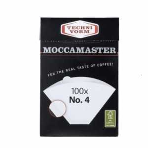 Badger and Dodo Coffee Roasters: Moccmaster No.4 Filter Papers, FSC certified and featuring For the real taste of coffee!, come in a pack of 100 with a vivid front illustration for easy recognition.
